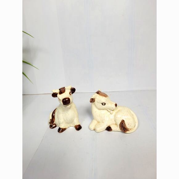 Vintage Cow Salt and Pepper Shakers, 1994 Advertising Elbow Lake MN - Picture 1 of 5